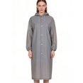 thumbnail image 2 of Kannior EVA Raincoat, Unisex Hooded Long Length Waterproof Reusable Rain Ponchos, Fits Most for Outdoor Travel Hiking Commute, 2 of 5