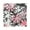 Black, variant on 7.78in Pink Snowflakes Square Wall and Table Clock Dual Use Vintage Design in Black or Gold