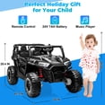 thumbnail image 3 of FestiveGlow 24V Kids Ride on Car Truck,2 Seater Kids Electric Car with Remote Control,4WD Toddler Ride on Car with 110lb Weight Capacity,Black, 3 of 10