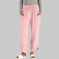 thumbnail image 7 of ShaoRunShi Women's Wide Leg Pants Boho Summer Palazzo Harem Pants Drawstring Casual Barrel Sweatpants Baggy Slacks with Pockets, 7 of 7