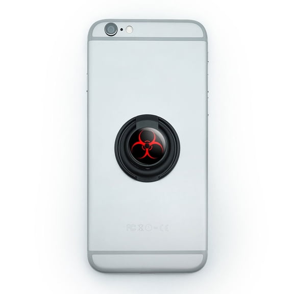 Biohazard Warning Symbol - Zombie Radioactive Mobile Phone Ring Holder Stand