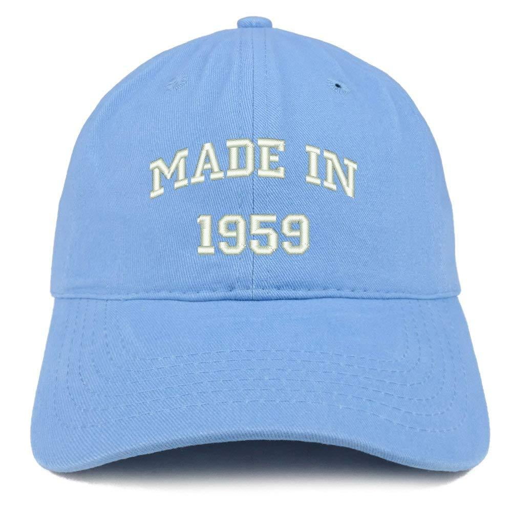 Trendy Apparel Shop Made In 1959 Text Embroidered 59th Birthday Brushed