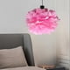 thumbnail image 4 of Pantalla de luz de plumas artificiales Lámpara de pantalla Decoración de plumas artificiales Rosa, 4 of 7