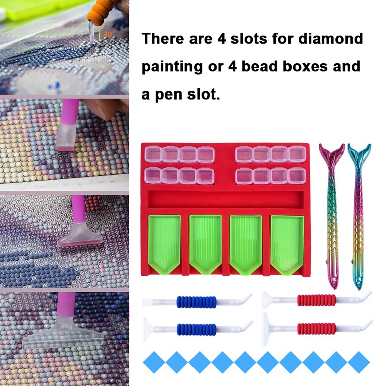 Multi-Boat Holder for Diamond Painting - Keep Beads Organized and Easy to  Access - Red 
