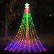 thumbnail image 5 of Cadena de luces navideñas con forma de cascada y forma de estrella de carámbano, RGBIC, con control por aplicación inteligente, 304 luces, 9 x 3 m, 5 of 5