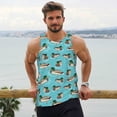 thumbnail image 6 of Pofeuu Mallard Ducks Swimming In The Lake Print Men's Workout Tank Tops Sleeveless Muscle Gym Shirt Quick Dry-4X-Large, 6 of 7