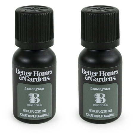 Better Homes & Gardens 100% Pure Essential Oil: Lemongrass, 15mL, 2-Pack