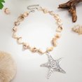 thumbnail image 6 of NICKSUN Summer Ocean Vacation Starfish Pendant Necklace, Irregular Shell Beach Statement Choker Necklace, 6 of 9