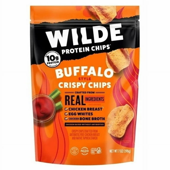 Wilde Brands Protein Chips Buffalo Style, 10g Protein, 7 oz.