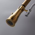 thumbnail image 2 of High Arc Dual-Mode Pull-Down Kitchen Faucet Solid Brass with Porcelain Handle, 2 of 8