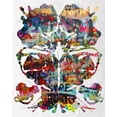 thumbnail image 4 of Stephen Chambers 20x24 White Modern Wood Framed Wall Art Titled - Rorschach Graffiti, 4 of 6