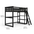 Better Homes and Gardens Kane Twin Loft Bed, Black
