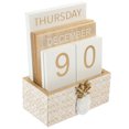 thumbnail image 3 of Perpetual Calendar Rustic Wooden Block Calendar for Home Office Desktop, 3 of 5