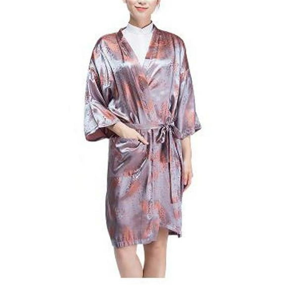 Panda Superstore  Gown Upscale Robes Beauty Salon Smock for Clients - Maple Leaves