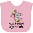 thumbnail image 3 of Inktastic Nana and Pappy Grandchild Koala Girls Baby Bib, 3 of 4