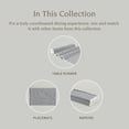 thumbnail image 4 of over&back Set of 4 Woven Frayed Chambray Placemats - Colorful Dining Table Mat - Hand-Finished Frayed Edges - 100% Cotton - Machine Washable - Kitchen and Home Decor - Grey - 14" L X 20" W, 4 of 10