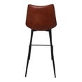 thumbnail image 4 of Moe's Home Collection Alibi 30" Faux Leather Bar Stools in Brown (Set of 2), 4 of 5