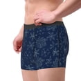 thumbnail image 2 of Balery Snowflake Dark Blue Calzoncillos bóxer para hombre, ropa interior de algodón suave y transpirable con cinturilla de nailon-XX-Large, 2 of 5