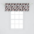 thumbnail image 2 of Ambesonne Ladybug Window Valance, Chamomile Bouquets, 54" X 18", Dark Coral Black Grey, 2 of 3