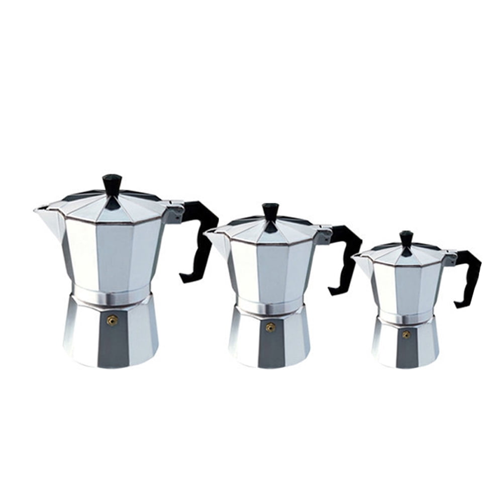 Anvazise 50/150/300ml Stovetop Coffee Maker Aluminum Pot Mocha Espresso Percolator Kettle
