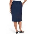 thumbnail image 2 of Alfred Dunner Womens Petites Knee Length Back Slit Pencil Skirt, 2 of 6
