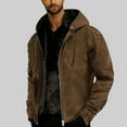 thumbnail image 5 of Turilly Mens Fleece Jackets Fashion Casual Solid Long Sleeve Hooded Casual Outwear Jackets Zipper Tops, 5 of 6