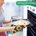 thumbnail image 2 of Yayeee Pot Holders Kitchen Heat Resistant with Pocket 7"x9.8" Cotton Oven Cooking Hot Pads, Black Sunflower Pattern, 2 of 7