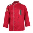 thumbnail image 2 of Chaqueta de Ropa de manga larga con Rojo m Sunnimix Chef Coat Work Jacket Unisex, 2 of 8