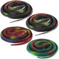 thumbnail image 1 of 4 piezas de juguete de serpiente falsa de goma realista de 29 pulgadas de largo, verde y negro, gag serpientes para bromas, bromas prácticas y decoración de Halloween (29 pulgadas 4pc) Feliz Sencillez, 1 of 5