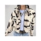 thumbnail image 2 of Chaqueta Corta para Mujer con Cremallera, Botones A Presión, Cuello Alto Informal, Cintura con Cordón y Chaquetas de Otoño. Caqui L, 2 of 3
