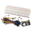 thumbnail image 1 of MB102 Kit de Module d'Alimentation Breadboard avec Carte Sans Soudure 830 Points & 65 Fils Flexibles pour Prototypage, 1 of 6