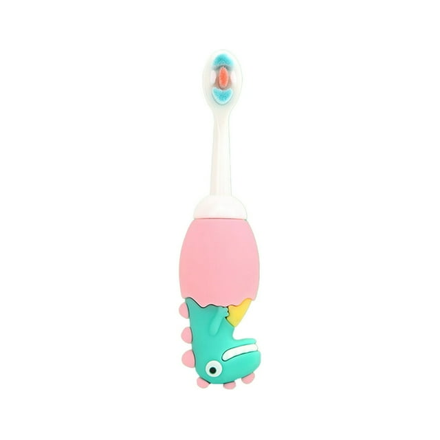 Toddler Toothbrush Comfortable to Use Deep Cleaning Dense Bristle Animal Design Funny Children Toothbrush for Home