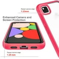 thumbnail image 6 of Samsung Galaxy A22 5G Phone Case, [Not Fit Samsung A21/A12/A20], Transparent Drop Proof Cover with [Tempered Glass Screen Protector]-Pink, 6 of 7
