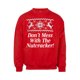 thumbnail image 1 of Suéter feo de Navidad Humor Tees Cascanueces Rojo Medium, 1 of 1