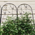 thumbnail image 5 of 2 Pack Metal Garden Trellis 86.7" x 19.7" Rustproof Trellis for Climbing Plants Outdoor Flower Support Butterfly Deco Black, 5 of 13
