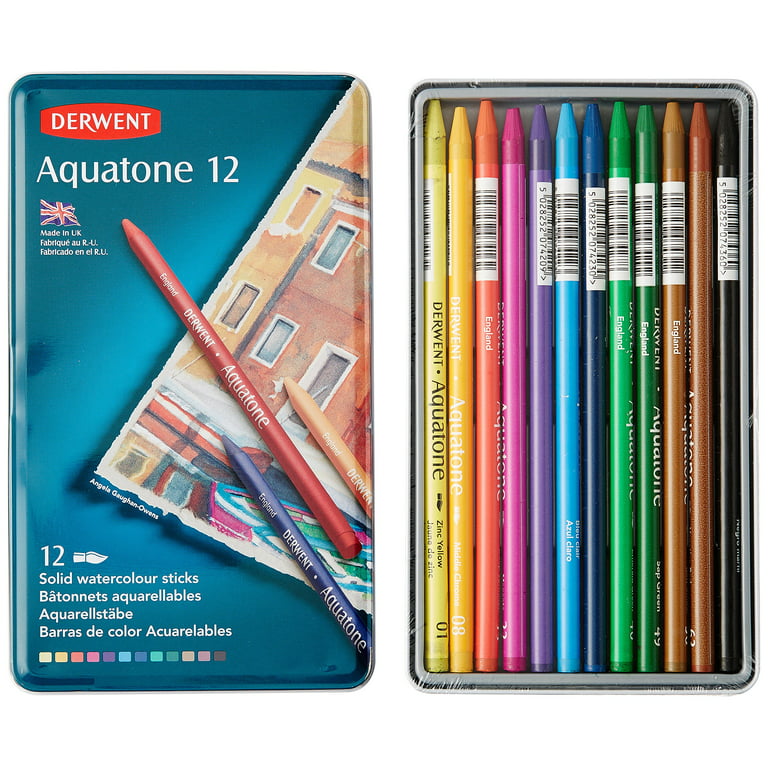  Derwent Colored Pencils, WaterColour, Water Color Pencils,  Drawing, Art, Metal Tin, 72 Count (32889) : Wood Colored Pencils : Arts,  Crafts & Sewing