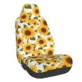 thumbnail image 1 of Wukai Yellow Polka Dot Sunflower Full Set Car Seat Covers with Soft Padding Universal Auto Front Seats Protector and Cushion Mat, 1 of 5