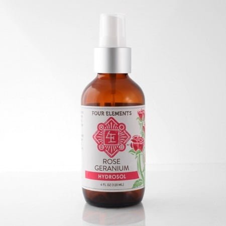 Four Elements Herbals - Hydrosol Rose Geranium - 4 oz.