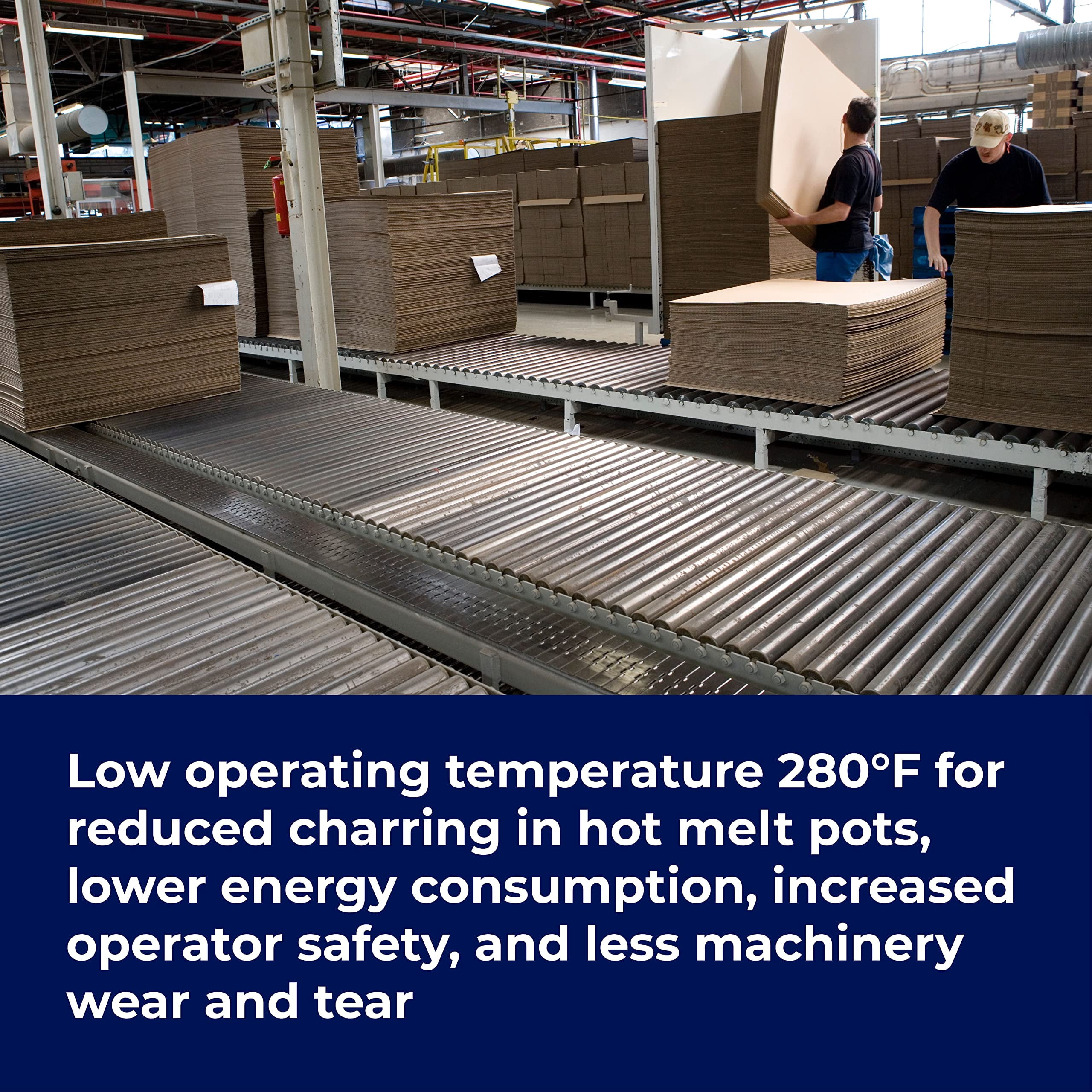 ASA Low Melt Carton Sealing Hot Glue Strong Tack, Energy-Efficient, Ideal for Assembly Lines, 40lbs