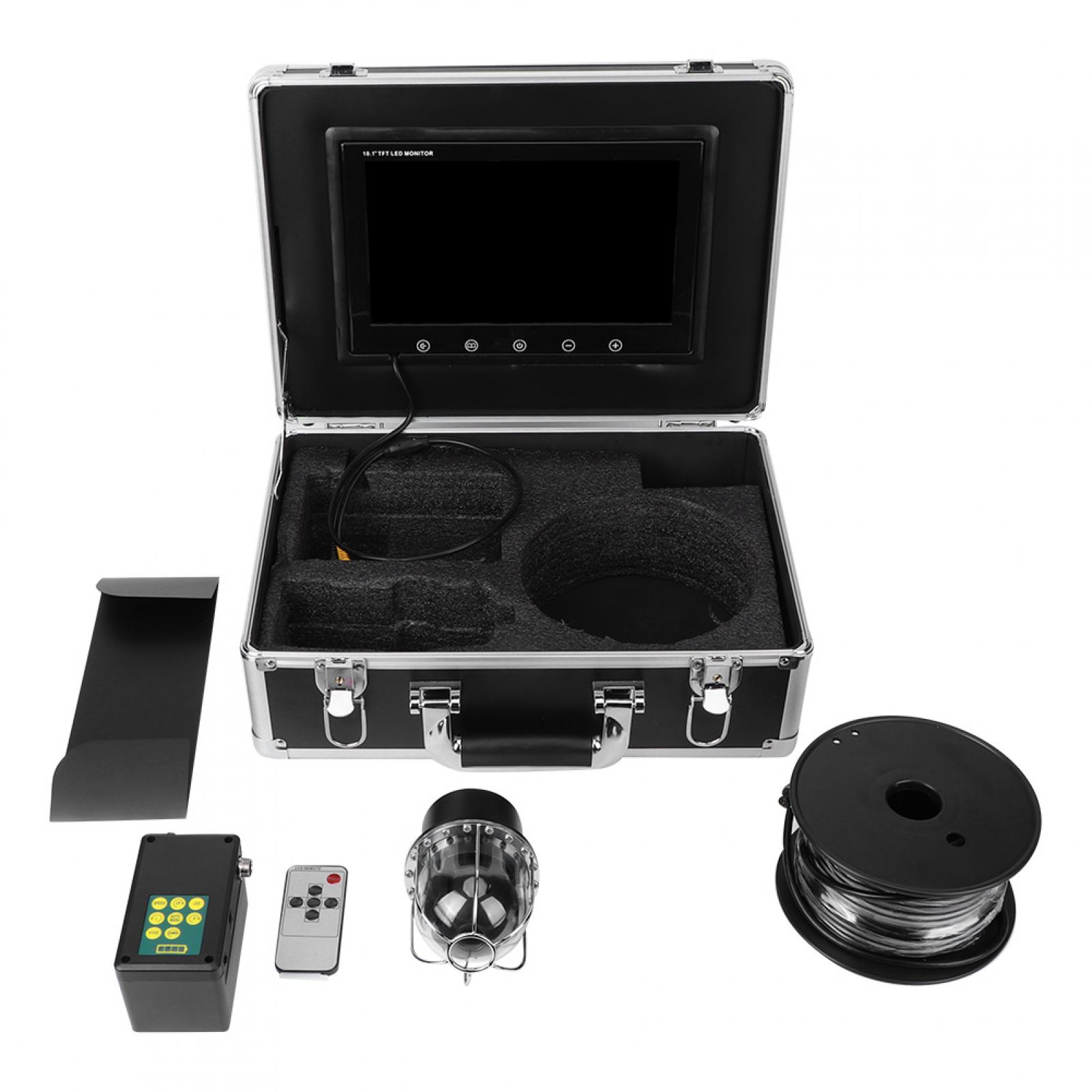 Tebru Rotation Underwater Camera Underwater Fishing Camera, 10.1in