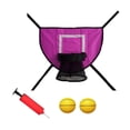 thumbnail image 1 of Aro de baloncesto para trampolín, fácil de instalar, para exteriores, ligero y con respaldo. rosa, 1 of 8
