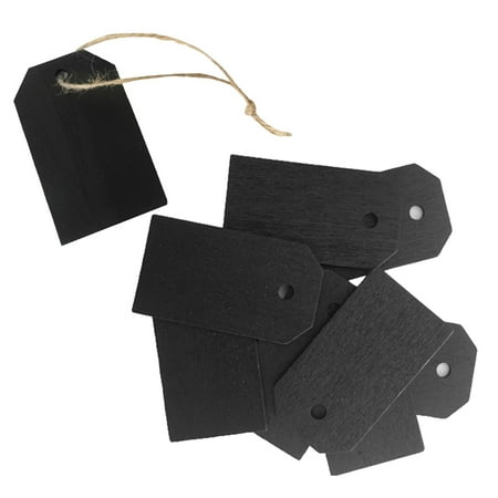 

wrea Wood Tags Black High-ranking Stylish Portable Sturdy Lightweight Exquisite Appearance Long Service Life Blackboard Pendant
