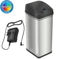 iTouchless 13 Gallon Sensor Trash Can with AC Adapter and Odor Filter System.