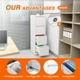 thumbnail image 6 of AOBABO 4 Drawer Vertical Metal File Cabinet w/ Lock, Fully Assembled, White, 6 of 12