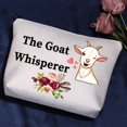 thumbnail image 2 of The&nbsp;Goat&nbsp;Whisperer Makeup Bag Goat&nbsp;Lover Gift Funny Farm Animal Goat Cosmetic Bag Goat Mom Gift Crazy Goat&nbsp;Lady Gift, 2 of 7