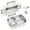 B, variant on Stainless Steel Bento For Adults And Children Compartment Leak Proof Reusable Metal Food Container With Secure Lid