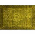 thumbnail image 1 of Ahgly Company Machine Washable Indoor Rectangle Abstract Yellow Modern Area Rugs, 7' x 9', 1 of 4