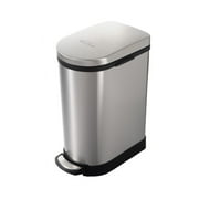 Heim Concept Step Trash Can with Slow Down Close, 2.6-Gallon, Brushed Stainless Steel