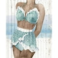thumbnail image 2 of Popp, Grace 15x18 White Modern Wood Framed Museum Art Print Titled - Bygone Bathers I, 2 of 4