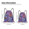thumbnail image 4 of Kdxio Watercolor Butterflies Print Drawstring Backpack Bag,Waterproof Draw String Back Sack, Gym Drawstring Bags Swim Bag For Unisex, 4 of 9